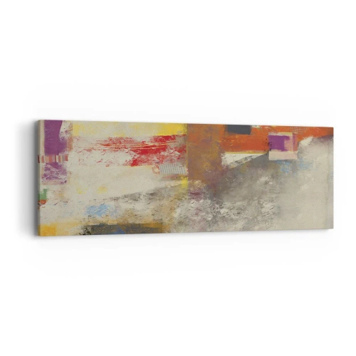 Obraz na plátne - Geometria farieb - 90x30 cm