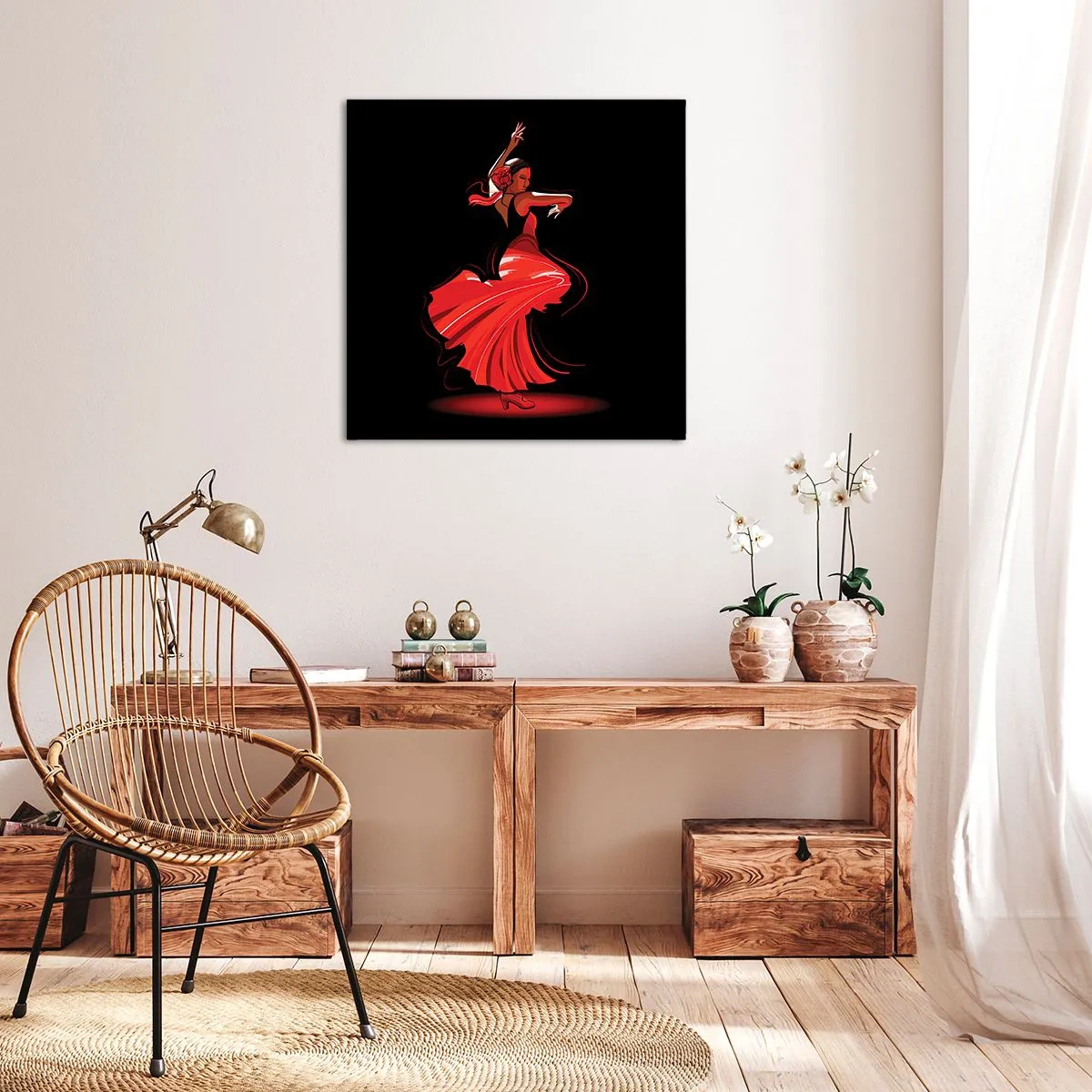 Obraz na plátne - Horúca duša flamenco - 50x50 cm
