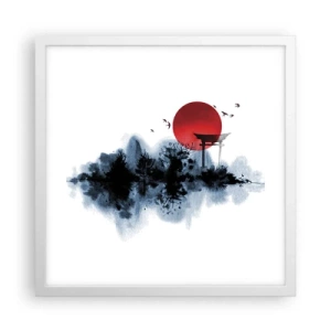Plagát v bielom ráme - Japonský pohľad - 40x40 cm