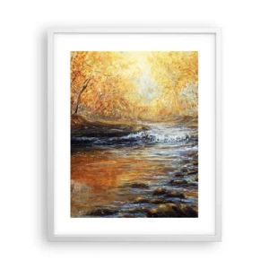 Plagát v bielom ráme - Zlatý potok - 40x50 cm