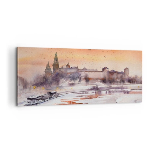 Obraz na plátne - Kráľovský západ slnka - 100x40 cm