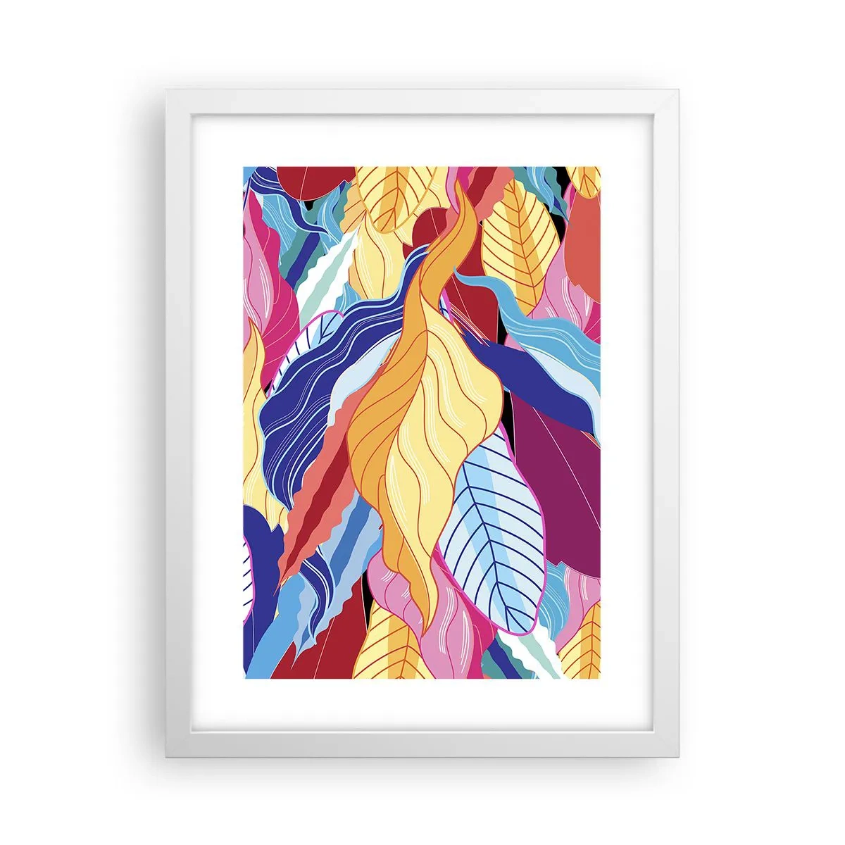 Plagát v bielom ráme - Farebný neporiadok - 30x40 cm