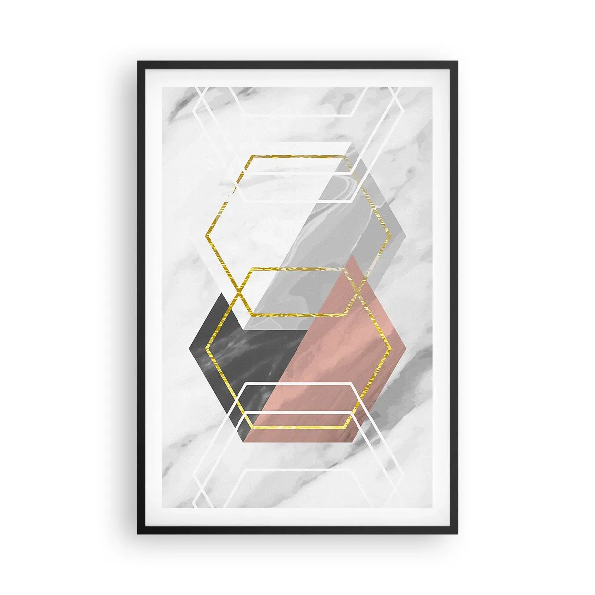 Plagát v čiernom ráme - Reťazová kompozícia - 61x91 cm