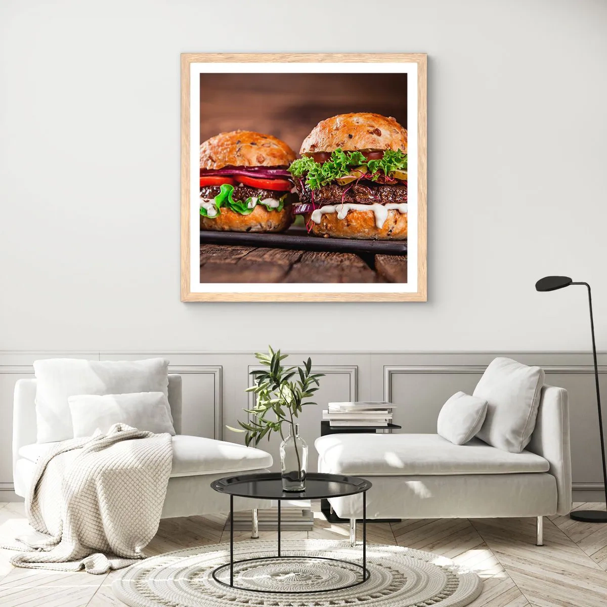 Plagát v ráme zo svetlého duba - American dream - 50x50 cm
