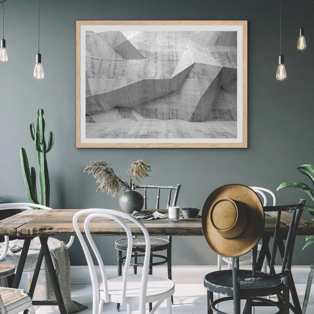 Plagát v ráme zo svetlého duba - Skutočná výzva - 100x70 cm