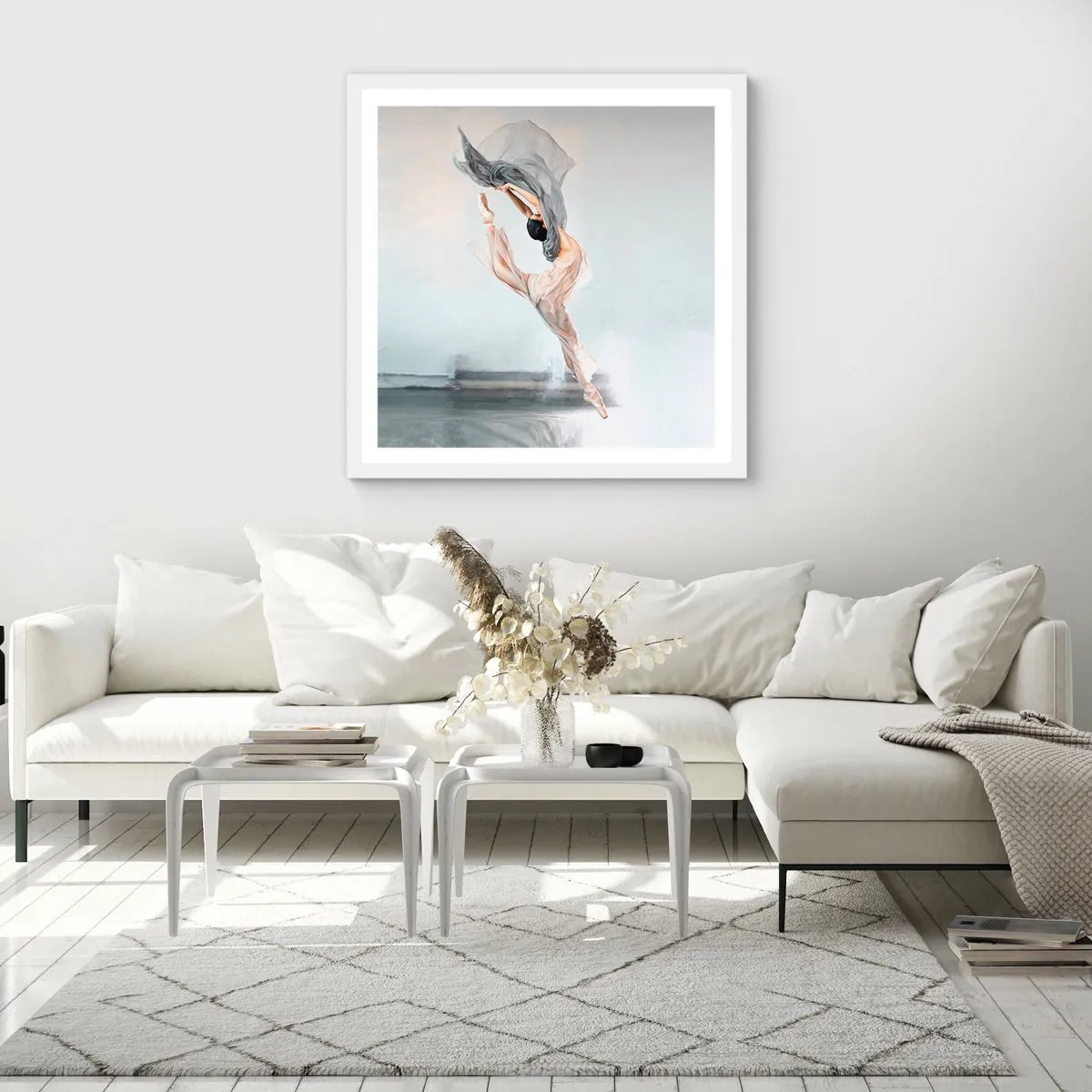 Plagát v bielom ráme - V tanečnom vytrhnutí - 30x30 cm