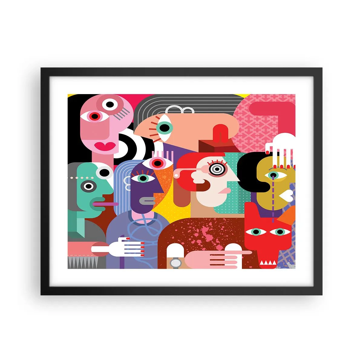 Plagát v čiernom ráme - My od pána Picassa - 50x40 cm