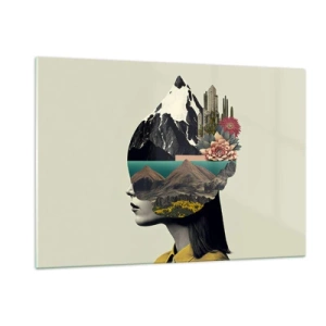 Obraz na skle - Žena – vždy tajomstvo - 120x80 cm