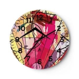 Nástenné hodiny - Výbuch - 30x30 cm