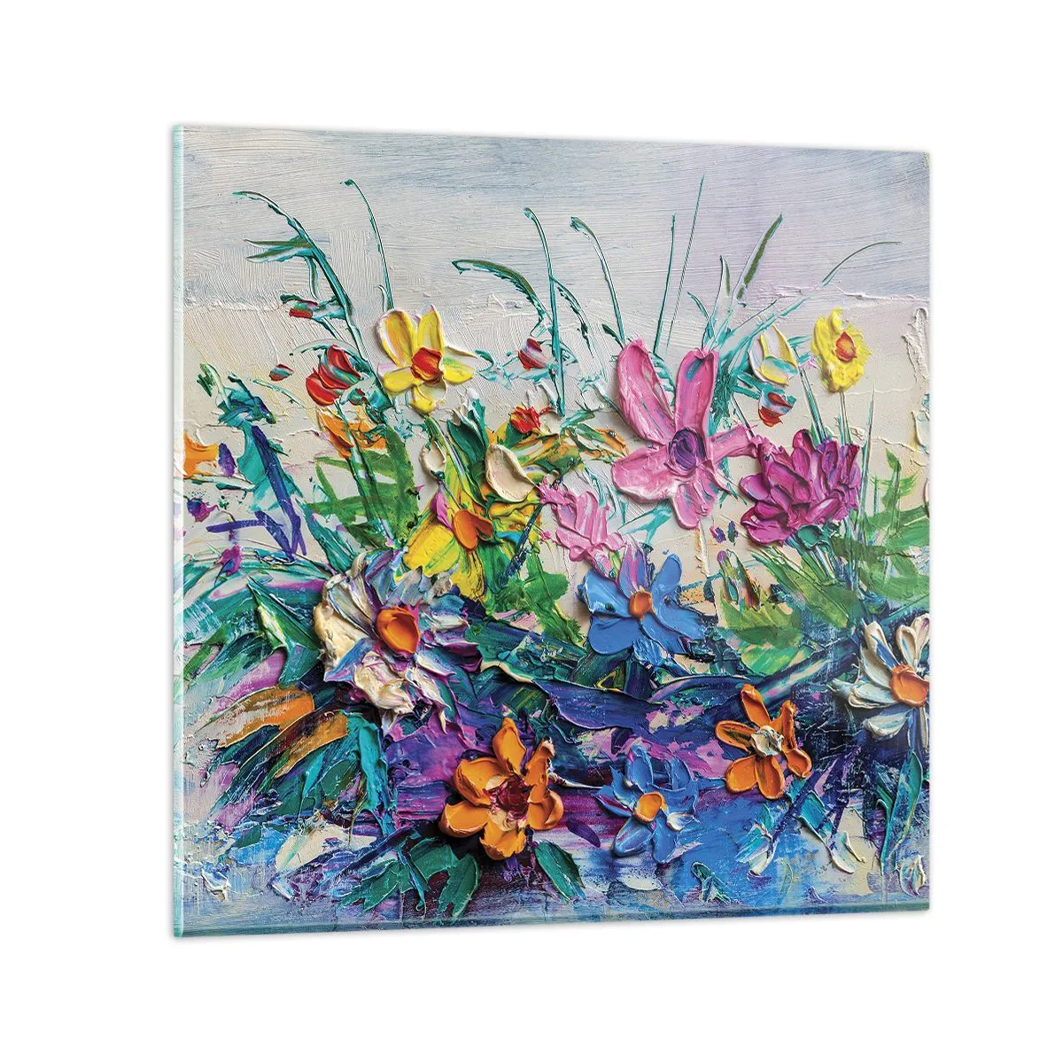 Obraz na skle - Vôbec nie zátišie - 30x30 cm