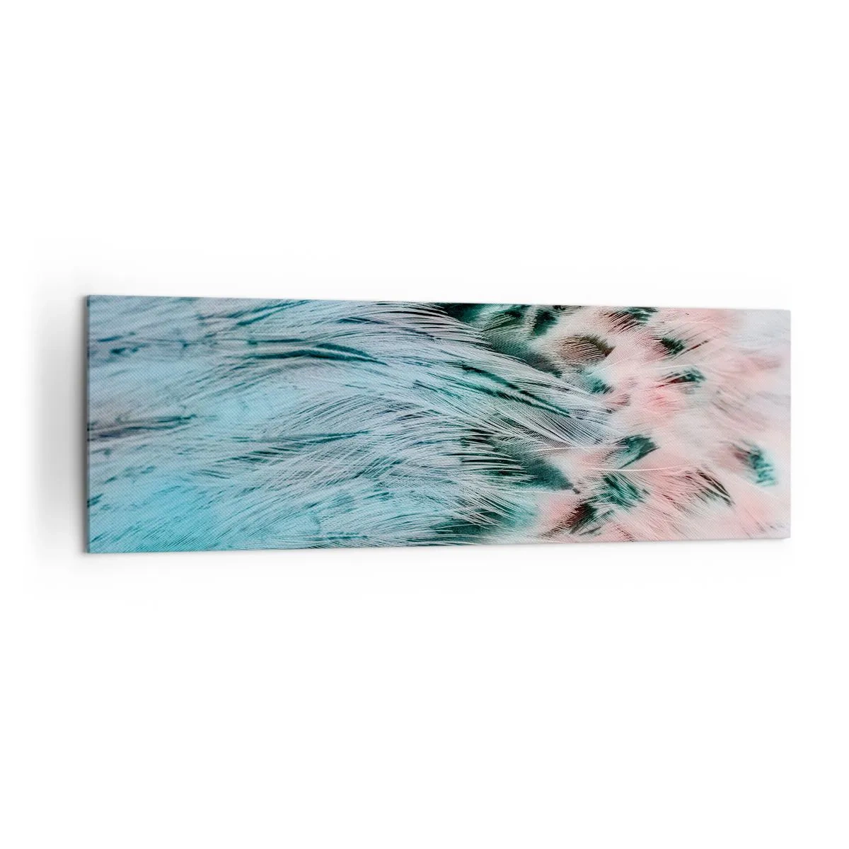 Obraz na plátne - Zafírovo ružové páperie - 160x50 cm