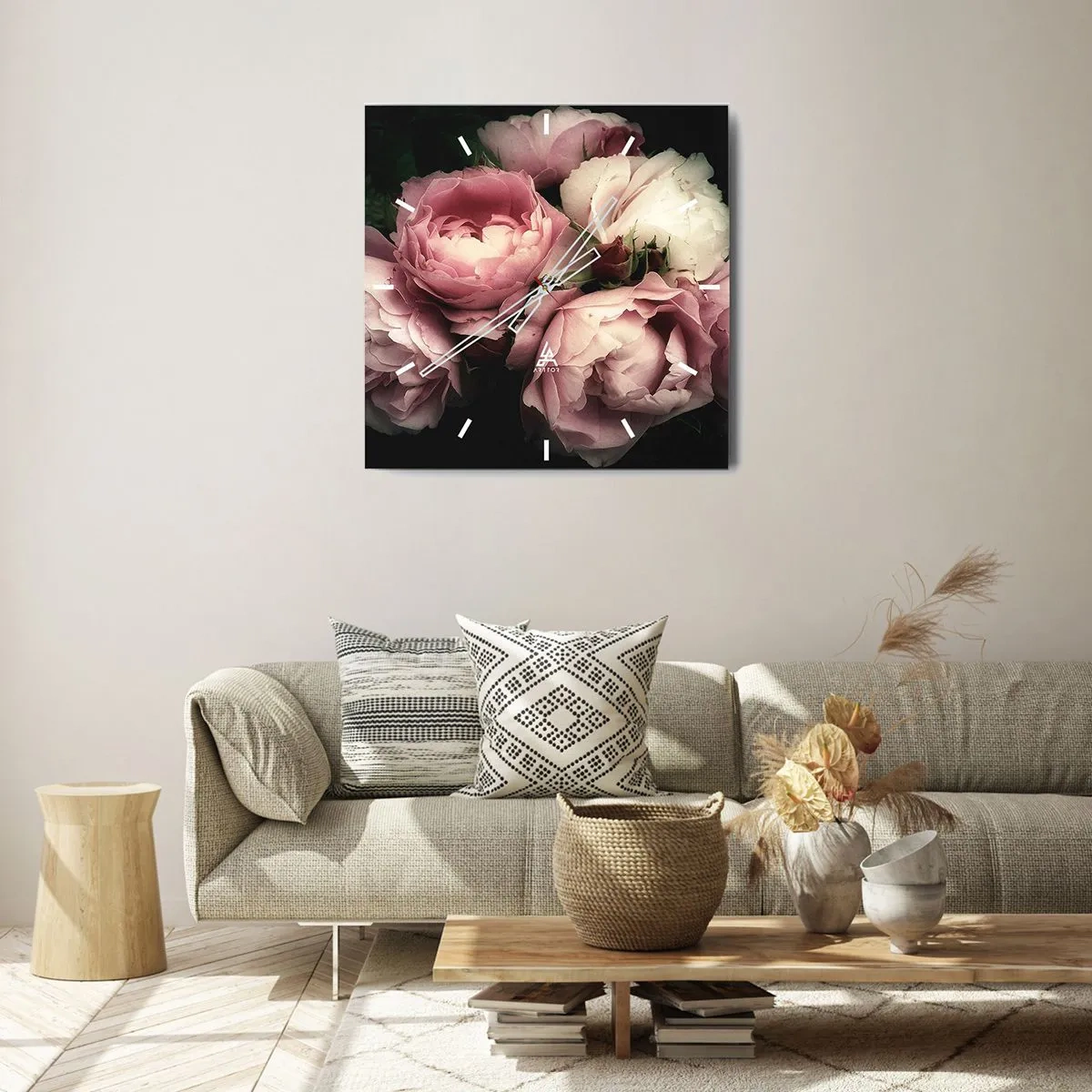 Nástenné hodiny - Kúzlo belle epoque - 40x40 cm