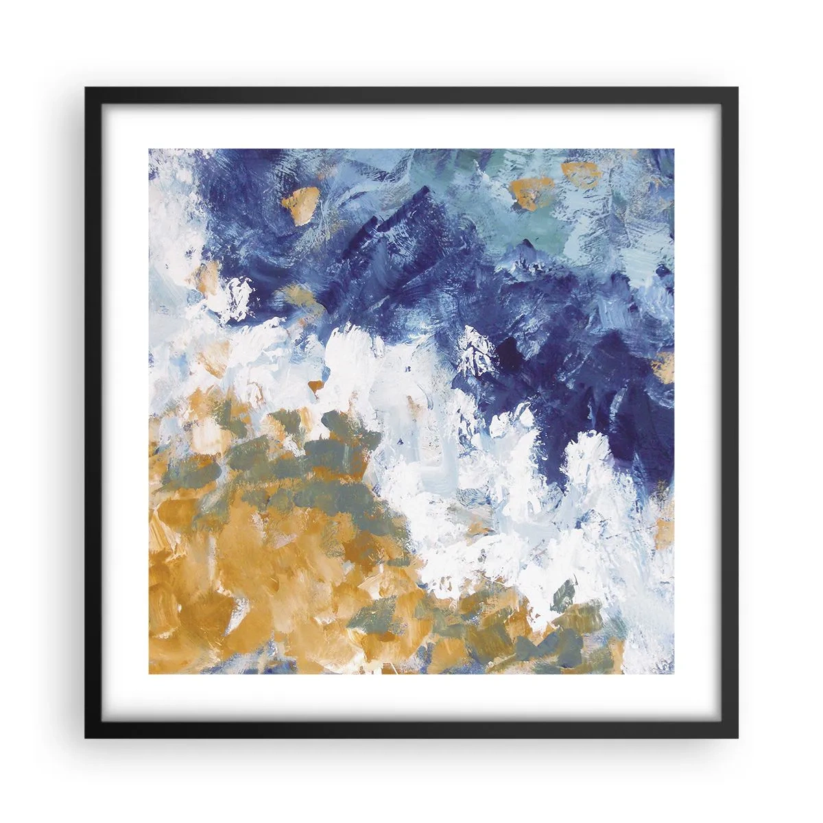 Plagát v čiernom ráme - Tanec živlov - 50x50 cm