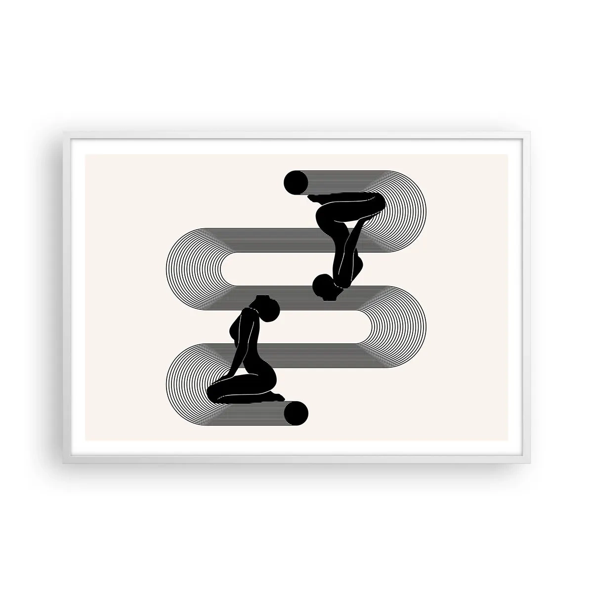 Plagát v bielom ráme - Zmyselná symetria - 100x70 cm