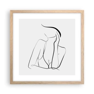 Plagát v ráme zo svetlého duba - Na vlne snov - 40x40 cm