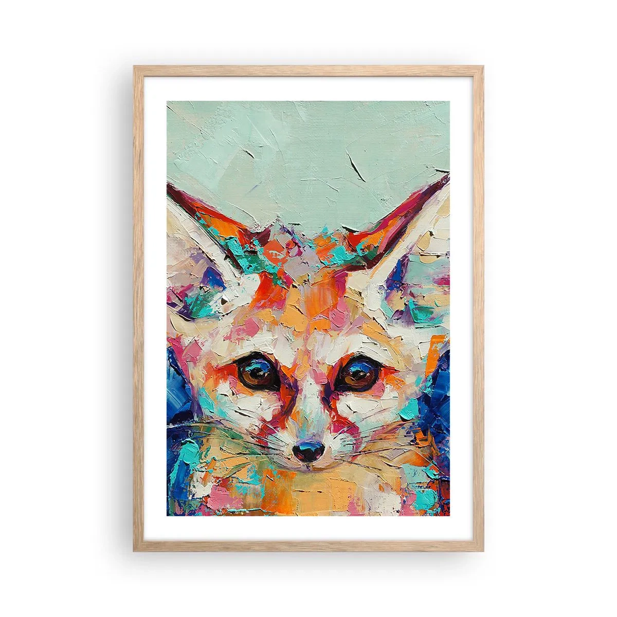 Plagát v ráme zo svetlého duba - Ste na mňa pripravení? - 50x70 cm