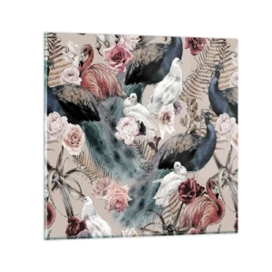 Obraz na skle - V palácovej záhrade - 30x30 cm