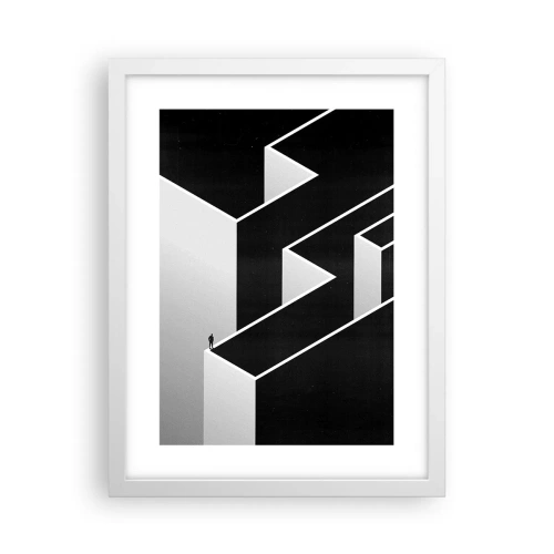 Plagát v bielom ráme - Osamelosť na vrchole - 30x40 cm