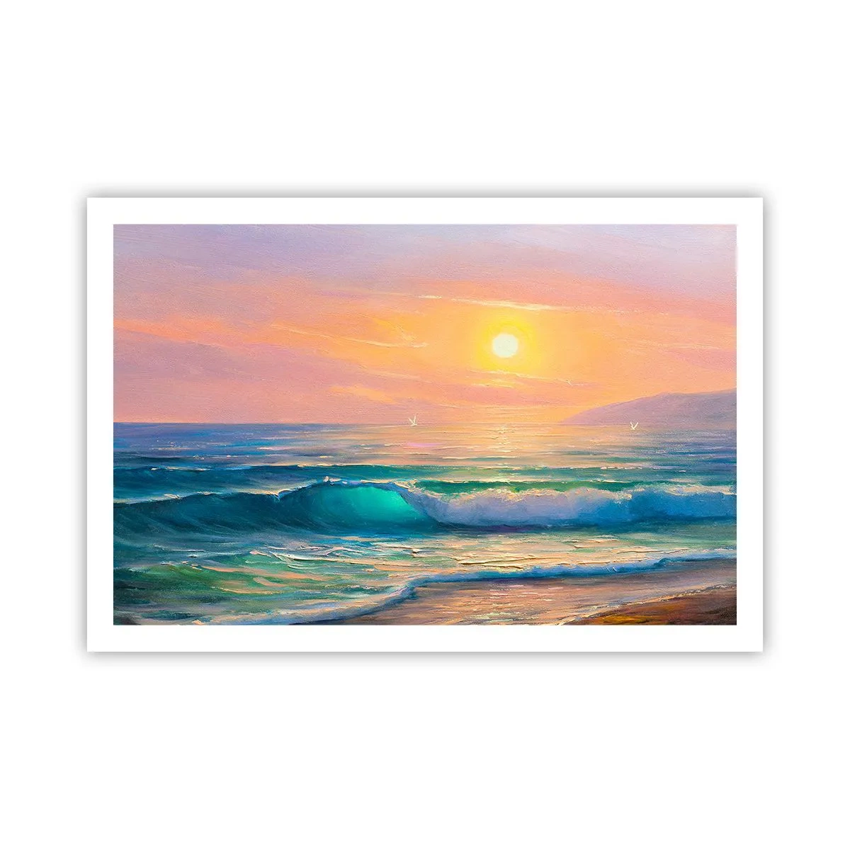 Plagát - Tyrkysová pieseň vĺn - 91x61 cm