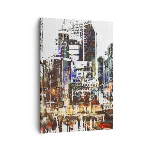 Obraz na plátne - Trblietavé mesto - 50x70 cm