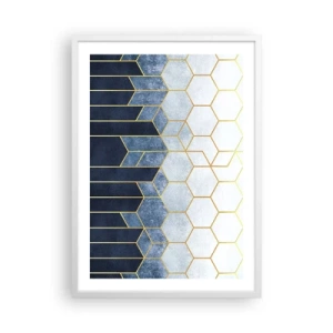 Plagát v bielom ráme - Kompozícia v synkopickom rytme - 50x70 cm