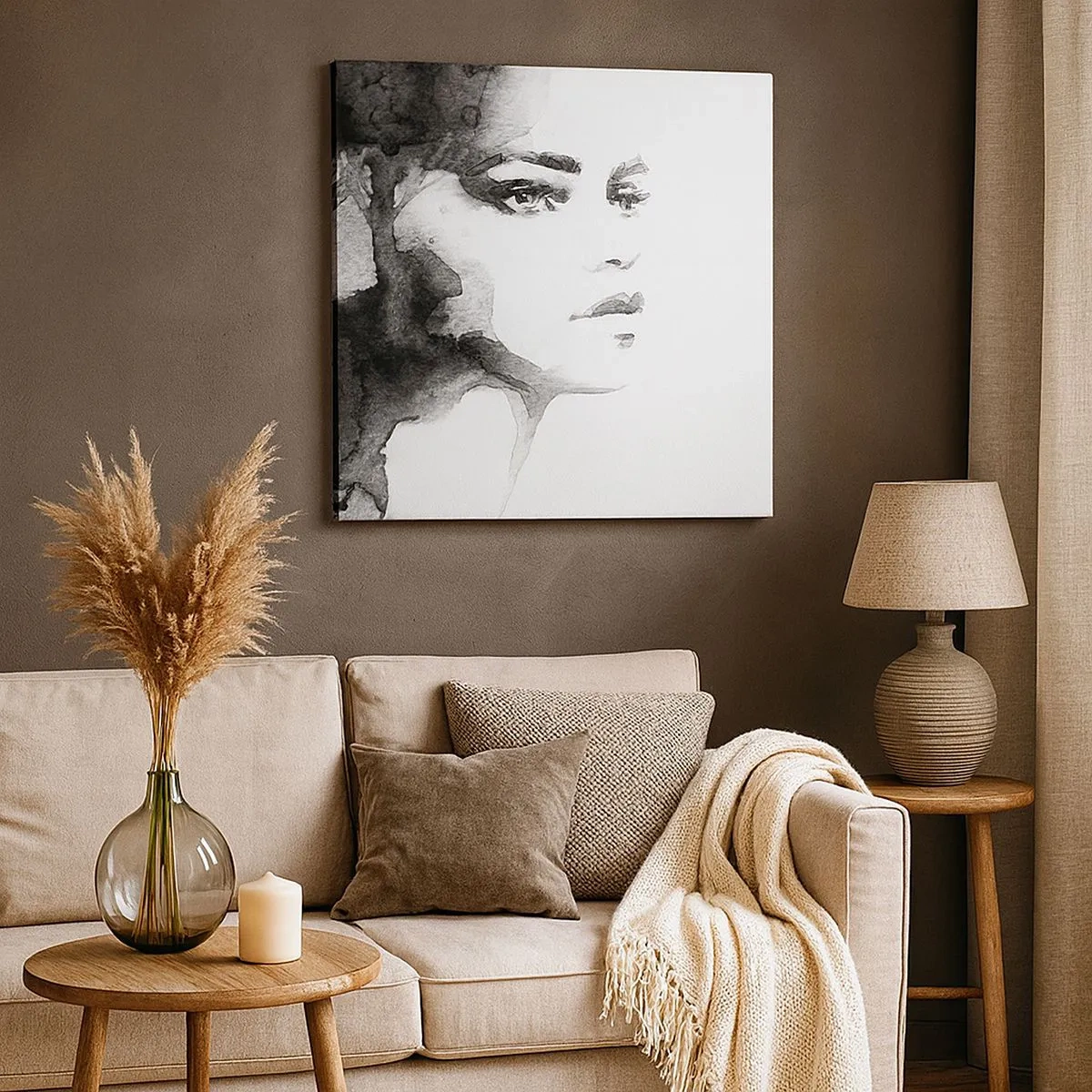 Obraz na plátne - Vytvorená z tajomstva a hmly - 30x30 cm