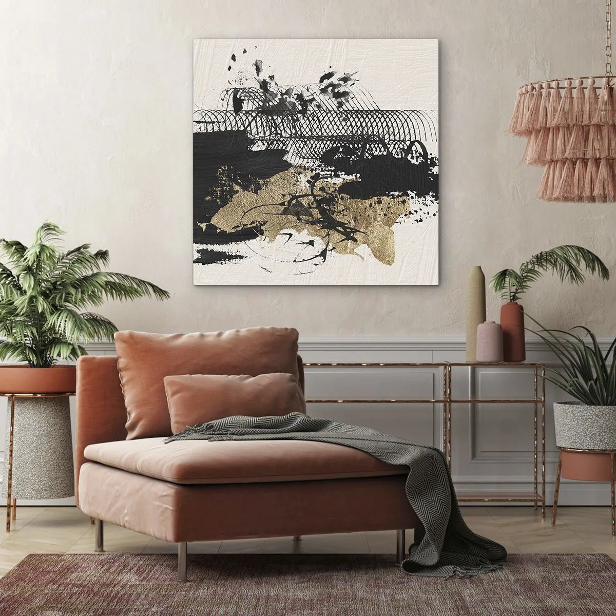 Obraz na plátne - Kompozícia s vášňou - 70x70 cm