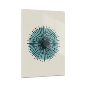 Obraz na skle - Žiariaca modrá - 50x70 cm