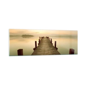 Obraz na skle - Úsvit, svitanie, svetlo - 90x30 cm