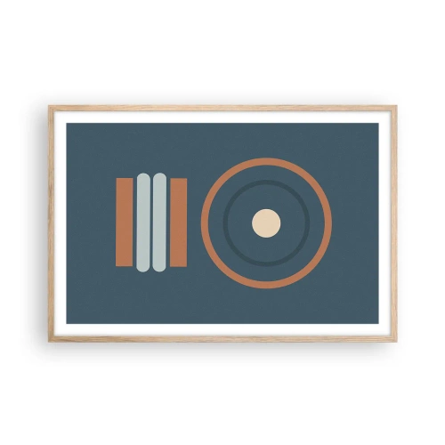 Plagát v ráme zo svetlého duba - Podstata vecí - 91x61 cm