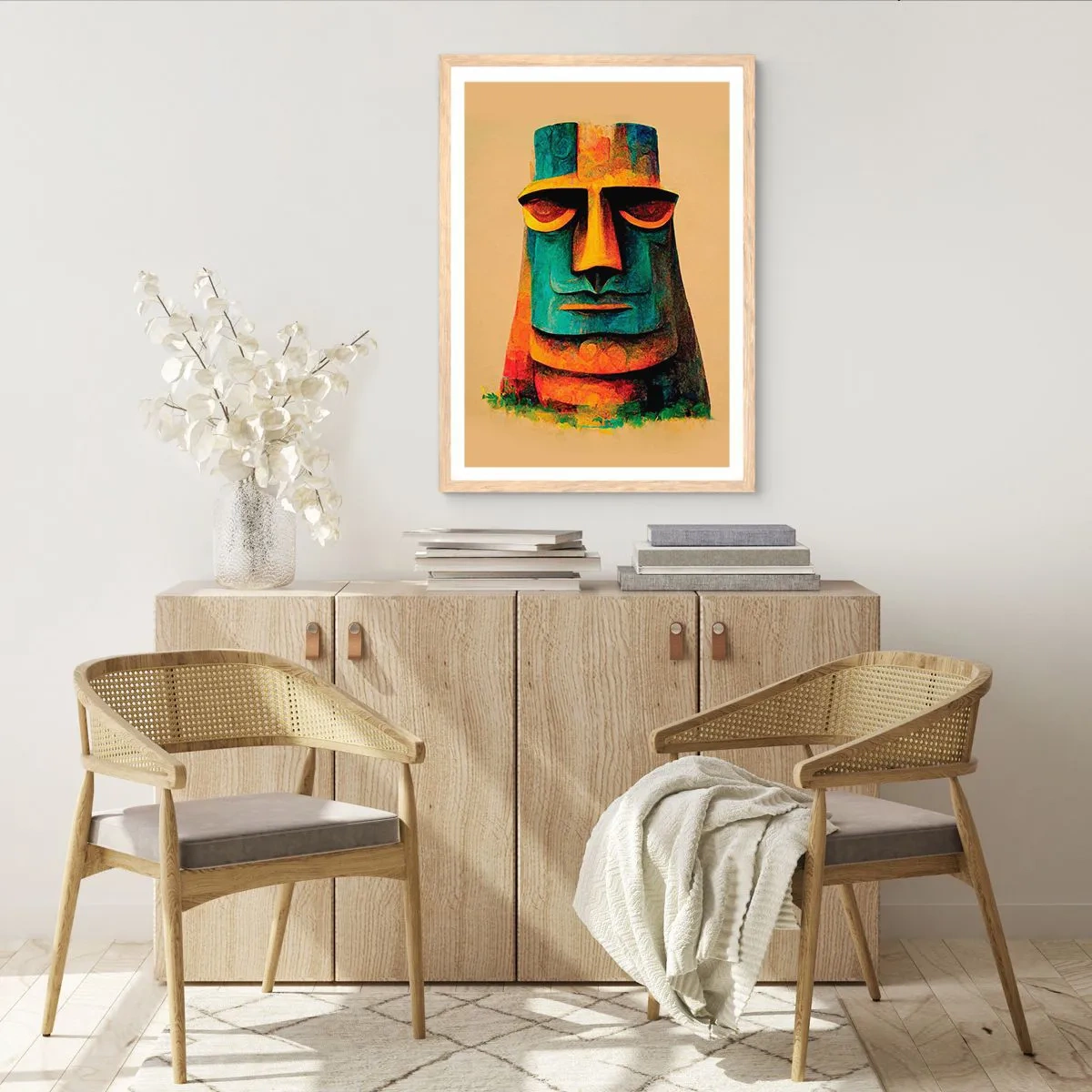 Plagát v ráme zo svetlého duba - Sošný, ale sympatický - 40x50 cm