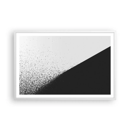 Plagát v bielom ráme - Rýchlejšie a rýchlejšie, viac a viac - 91x61 cm