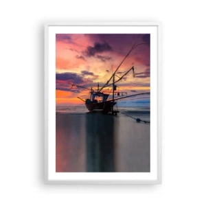 Plagát v bielom ráme - Exotický večer - 50x70 cm