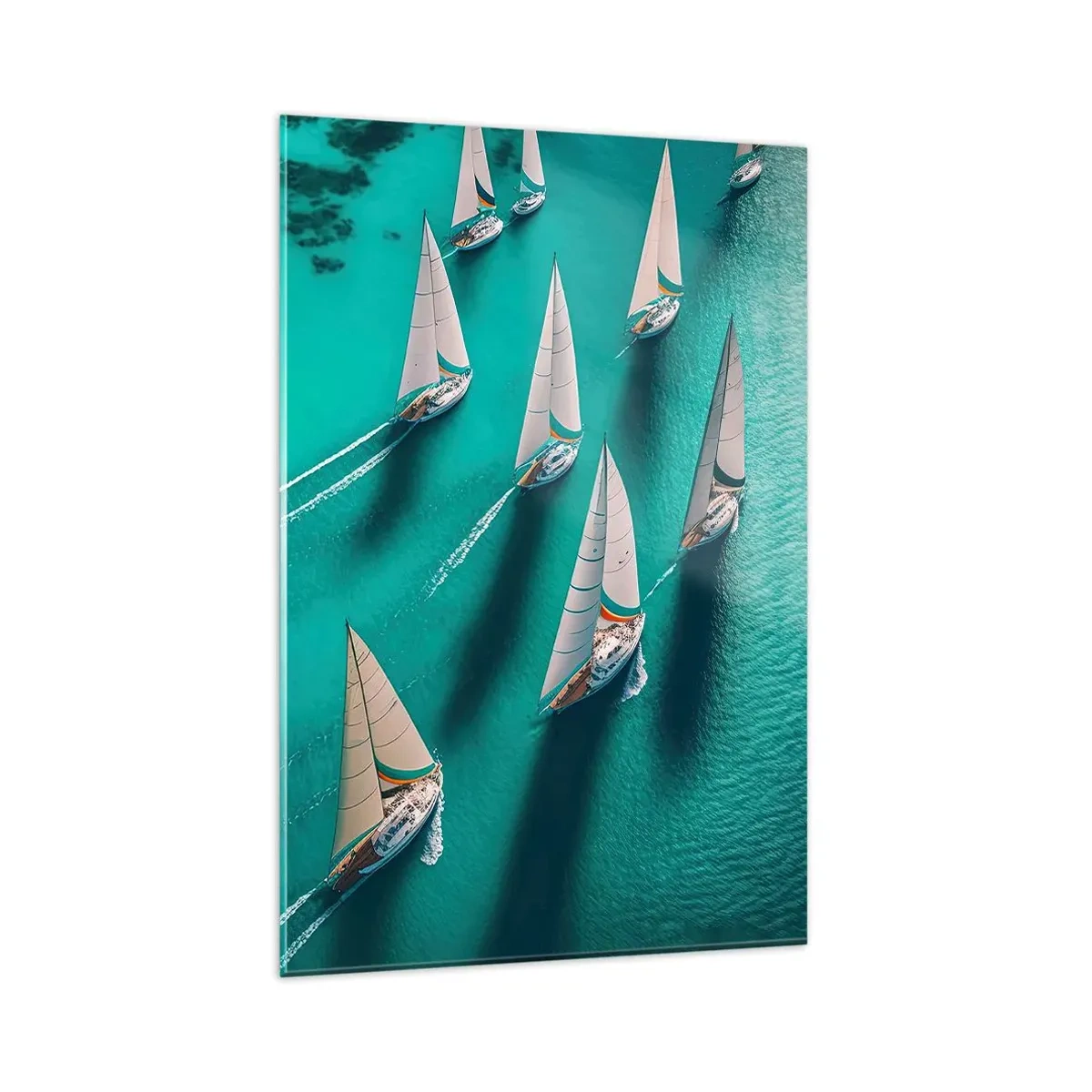 Obraz na skle - Zápasenie s vetrom - 80x120 cm