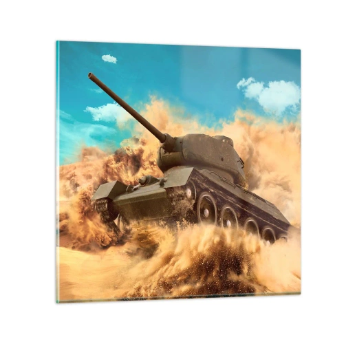Obraz na skle - Nedá sa poraziť - 70x70 cm