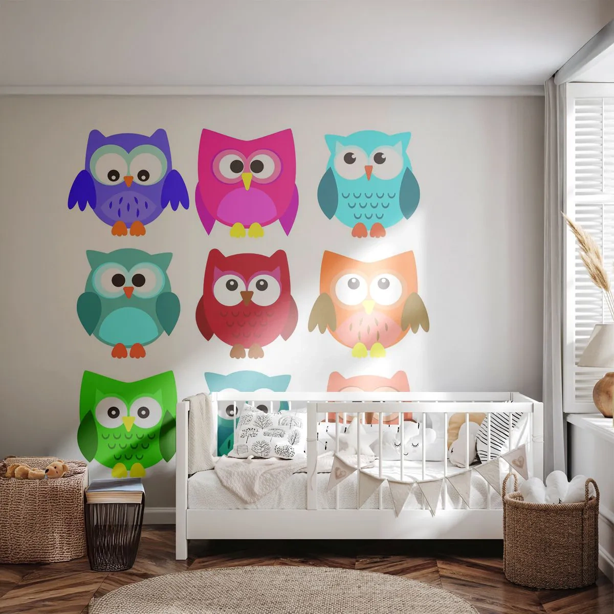 Fototapeta Premium Canvas - Je zábavné byť iným - Pre deti, Sova, Grafika - 400x280 cm