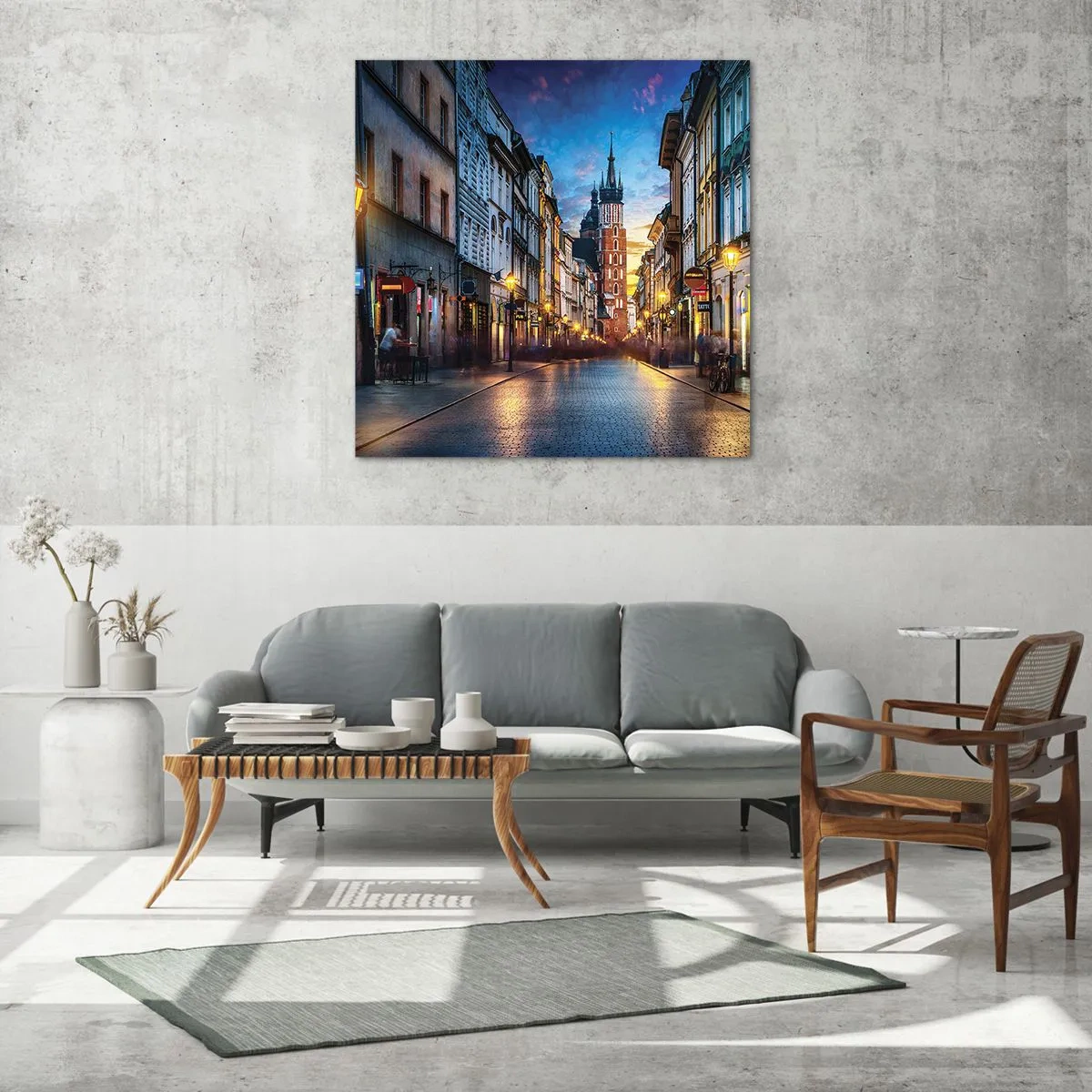 Obraz na skle - Krakovský pôvab - 70x70 cm