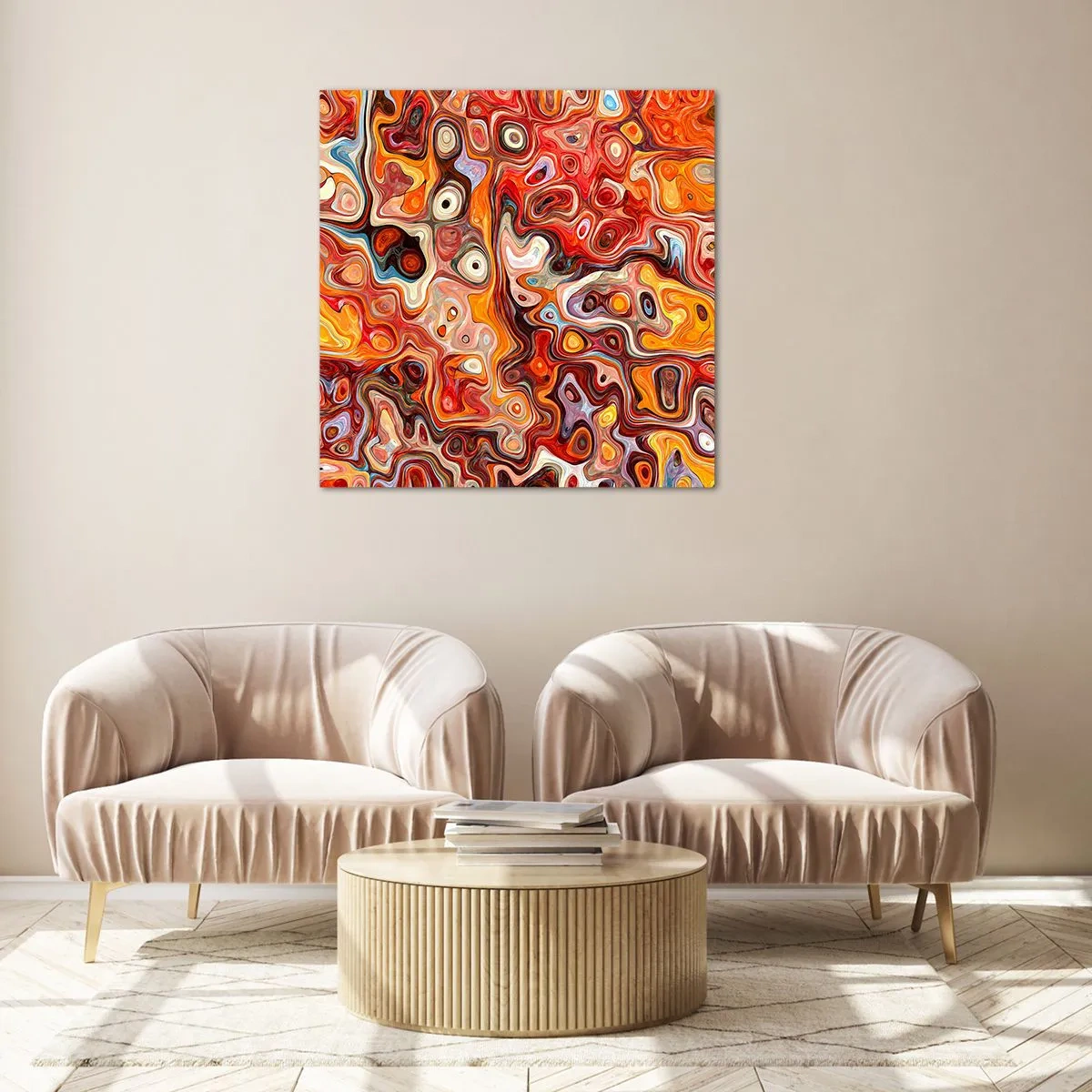 Obraz na skle - Keby sa orechy rozpúšťali v mede - 60x60 cm