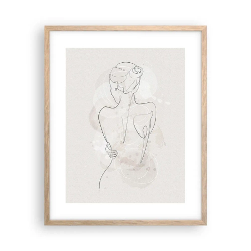 Plagát v ráme zo svetlého duba - Ako citlivý nástroj - 40x50 cm