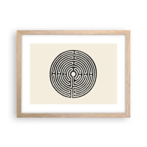 Plagát v ráme zo svetlého duba - Tajomný poriadok - 40x30 cm