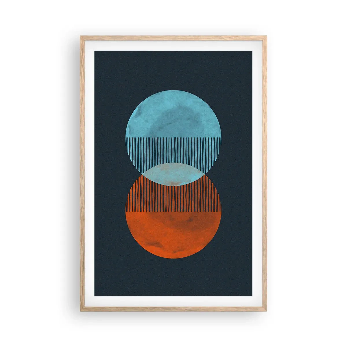 Plagát v ráme zo svetlého duba - Astronomická fantázia - 61x91 cm