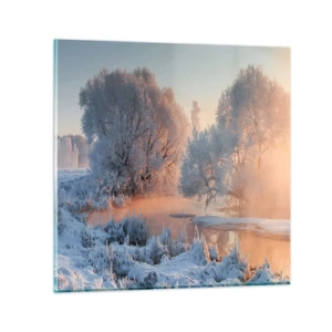 Obraz na skle - Všetko sa leskne v slnečnom kryštáli - 50x50 cm