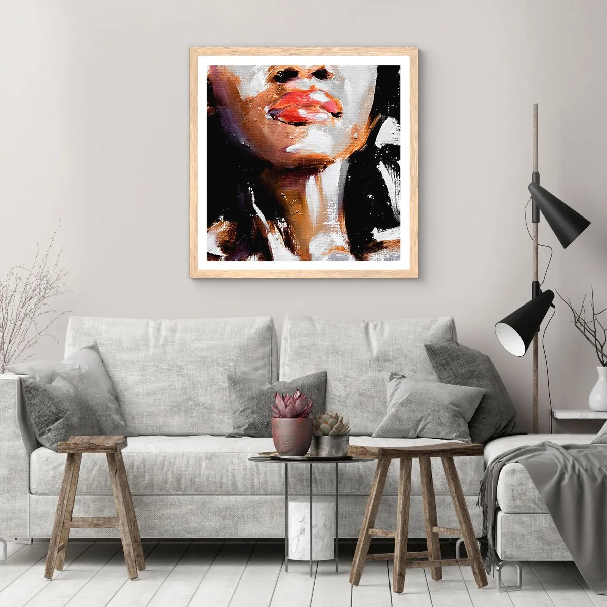 Plagát v ráme zo svetlého duba - Hrdosť bez predsudkov - 50x50 cm