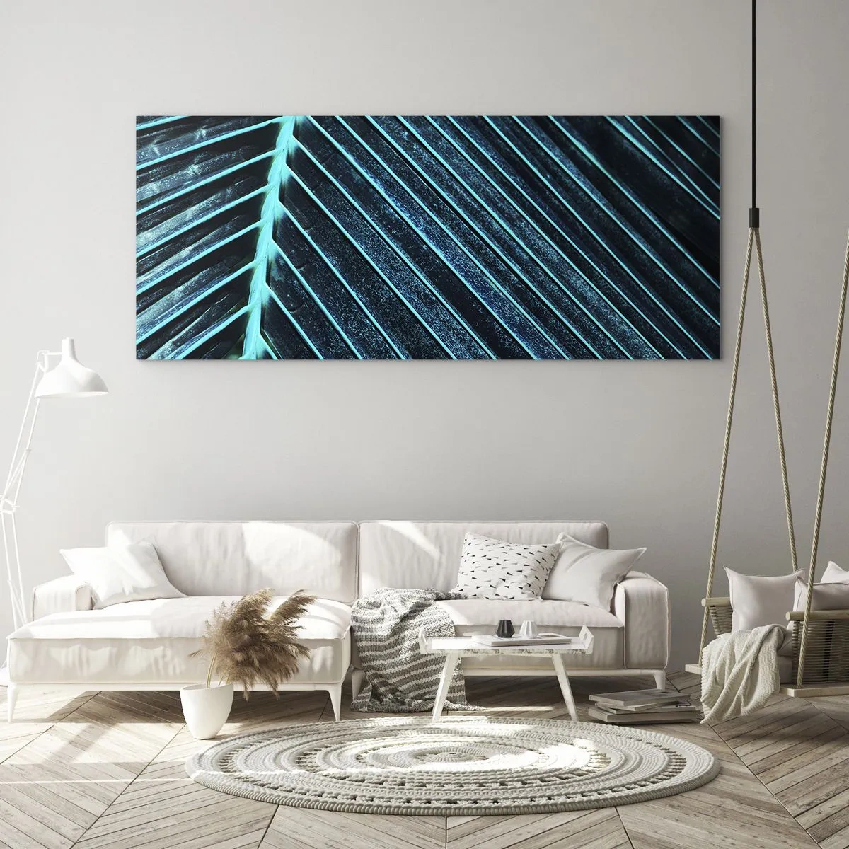 Obraz na skle - Textúra zelene - 100x40 cm