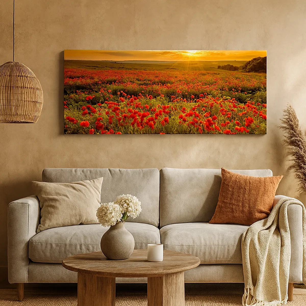 Obraz na plátne - Medzi vlnami šumiacich lúk, medzi záplavou kvetov - 30x30 cm