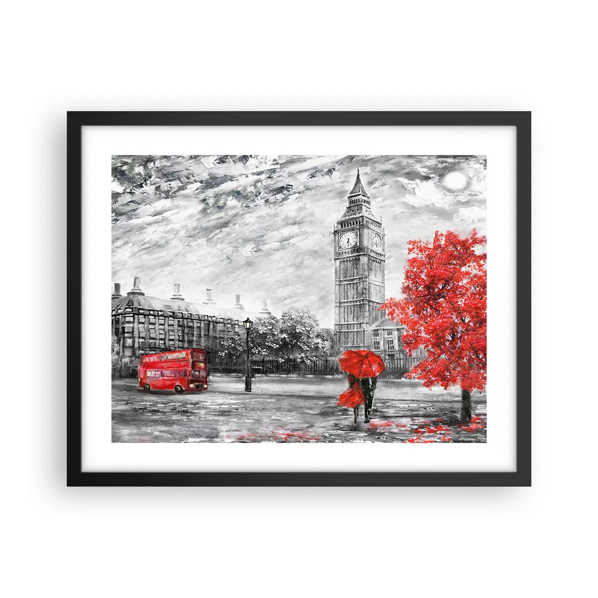 Plagát v čiernom ráme - Vzrušujúci deň - 50x40 cm