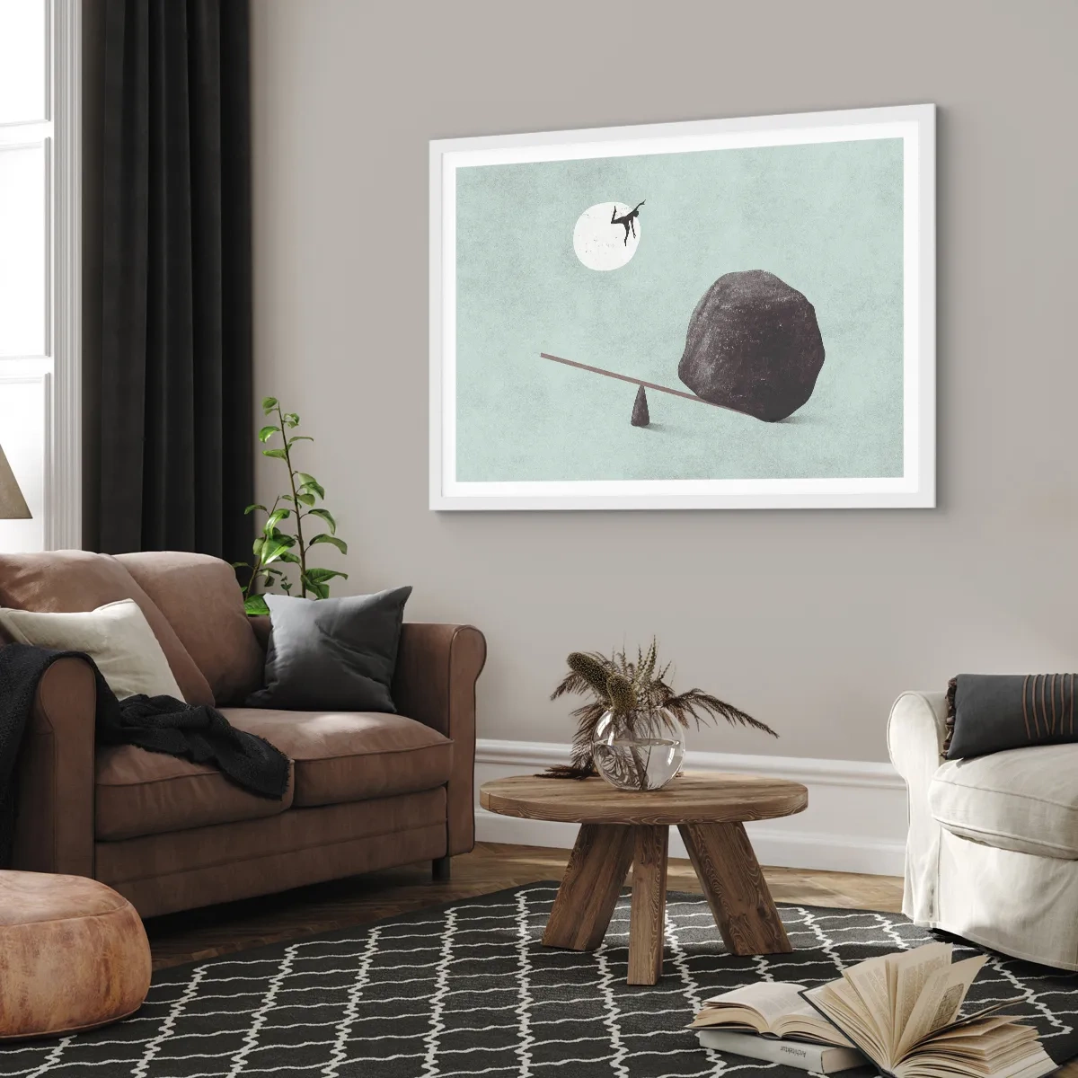 Plagát v bielom ráme - Splnený sen - 91x61 cm