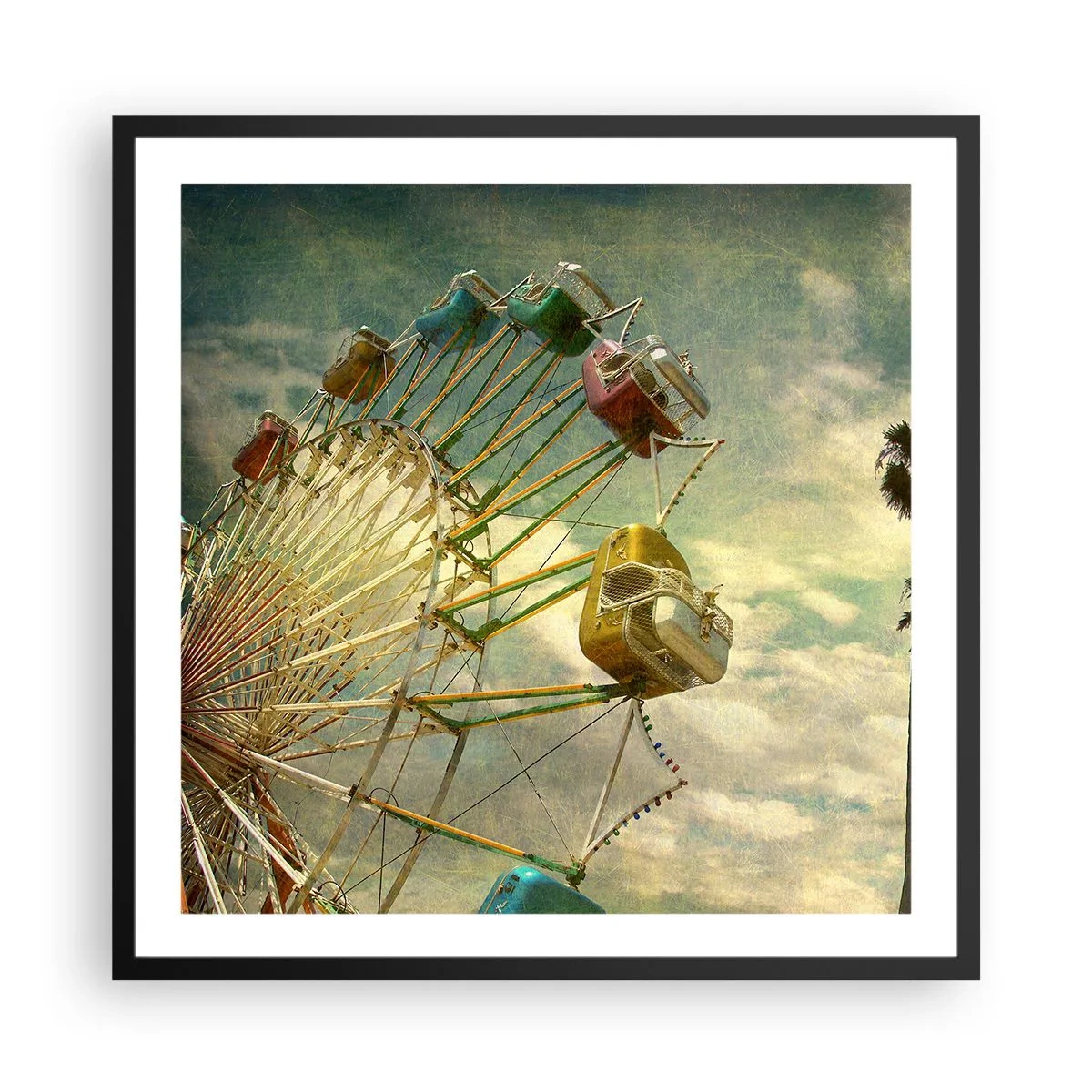 Plagát v čiernom ráme - Bude, bude zábava… - 60x60 cm