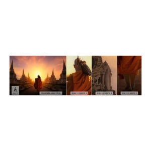 Vzorka fototapety Premium Canvas - V kľude večnosťou - Thajsko, budhizmus, Chrám - 100x30 cm