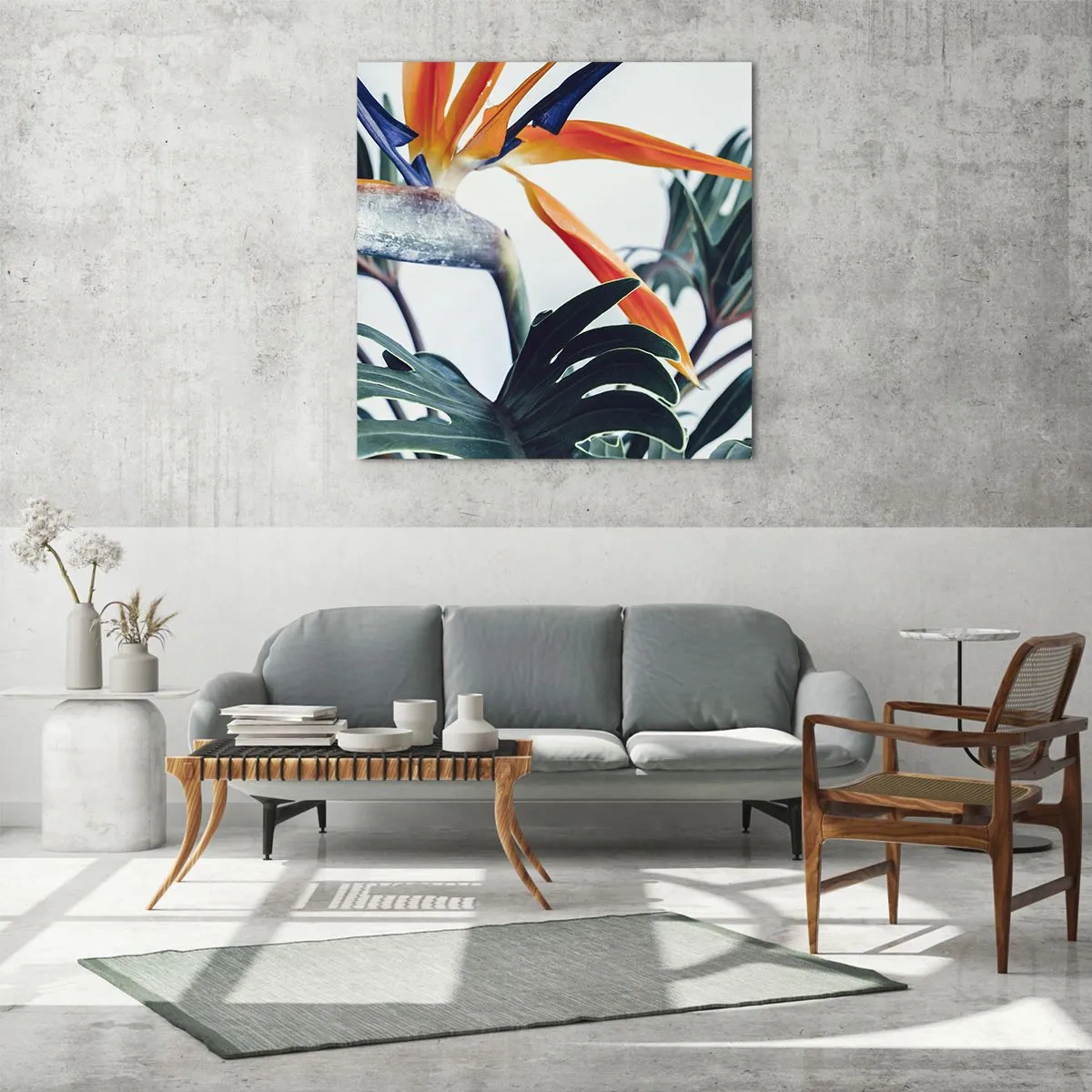 Obraz na skle - Vtáker - 60x60 cm